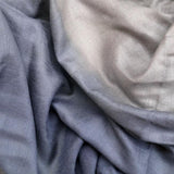 Cloud Grey Pure Handwoven Ombre Pashmina Stole - Zaina by CtoK