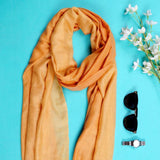 Apricot Pure Handwoven Ombre Pashmina Stole - Zaina by CtoK