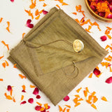 Shimmer Natural Gold Reversible Handwoven Pashmina Stole - Zaina by CtoK