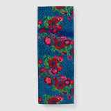 Lush Blue Green Hand Embroidered Chainstitch Runner Rug