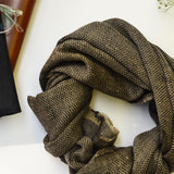 Black Natural Classic Pure Handwoven Pashmina Stole - Zaina by CtoK