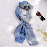 Romantic Blue Ombre Handwoven Pure Pashmina Stole