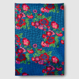 Royal Blue Hand Embroidered Chainstitch Rug