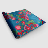 Royal Blue Hand Embroidered Chainstitch Rug