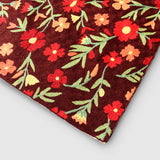 Chocolate Brown And Wild Orange Hand Embroidered Chainstitch Runner Rug