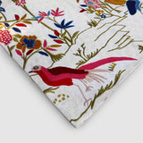 Powder White Hand Embroidered Chainstitch Rug