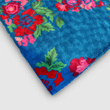Royal Blue Hand Embroidered Chainstitch Rug