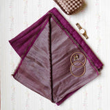 Shimmer Violet Reversible Pure Handwoven Pashmina Stole - Zaina by CtoK