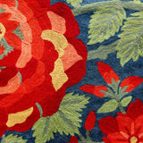 Persian Blue Hand Embroidered Chainstitch Runner Rug
