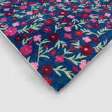 Navy Blue Hand Embroidered Chainstitch Rug - Zaina by CtoK