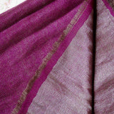 Shimmer Violet Reversible Pure Handwoven Pashmina Stole - Zaina by CtoK