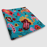 Curious Blue Hand Embroidered Chainstitch Rug