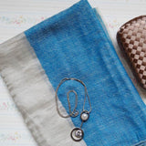 Shimmer Blue Reversible Handwoven Pashmina Stole - Zaina by CtoK
