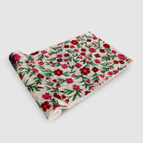 Winter White Hand Embroidered Chainstitch Runner Rug