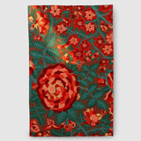 Cocoa Brown Hand Embroidered Chainstitch Rug