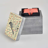 Birds of Kashmir- Papier Mache Memory Game Grey - Zaina by CtoK