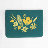 Bouquet - Aari Embroidered Laptop Sleeve Green - Zaina by CtoK