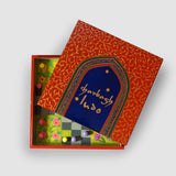 Charbagh Ludo - Papier Mache Game Red Large - Zaina by CtoK