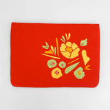 Corsage- Aari Embroidered Laptop Sleeve Red - Zaina by CtoK