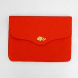 Corsage- Aari Embroidered Laptop Sleeve Red - Zaina by CtoK