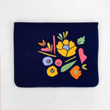Corsage - Aari Embroidered Laptop Sleeve Navy Blue - Zaina by CtoK