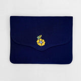 Corsage - Aari Embroidered Laptop Sleeve Navy Blue - Zaina by CtoK