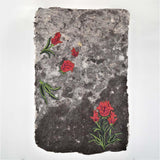 Tulip - Wool Hand Felted Ari Embroidered Kashmir Namda Rug - Zaina by CtoK