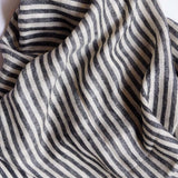 Ivory Black Pin Stripped Men's Pashmina Scarf - Zaina by CtoK