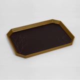 Rajbagh - Papier Mache Tray Brown & Olive - Zaina by CtoK