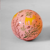 Reindeer Christmassy Baubles - Pastel Pink Papier Mache Christmas Decorations in Pack of 5