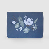 Bouquet - Aari Embroidered Laptop Sleeve Blue - Zaina by CtoK