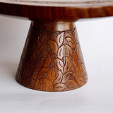 Doon Takht Walnut Wood Cake Stand - Zaina by CtoK