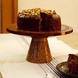 Doon Takht Walnut Wood Cake Stand - Zaina by CtoK