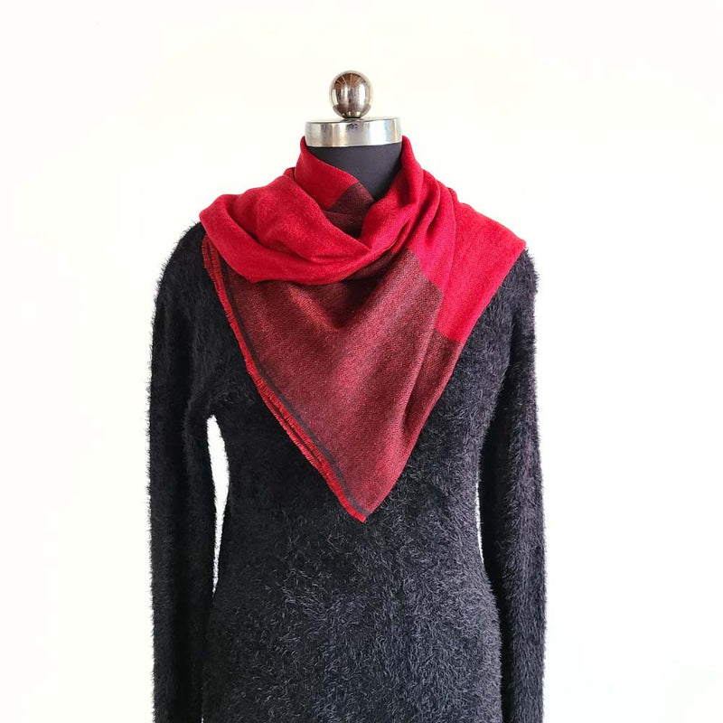 Classic Red Pure Handwoven Pashmina Stole