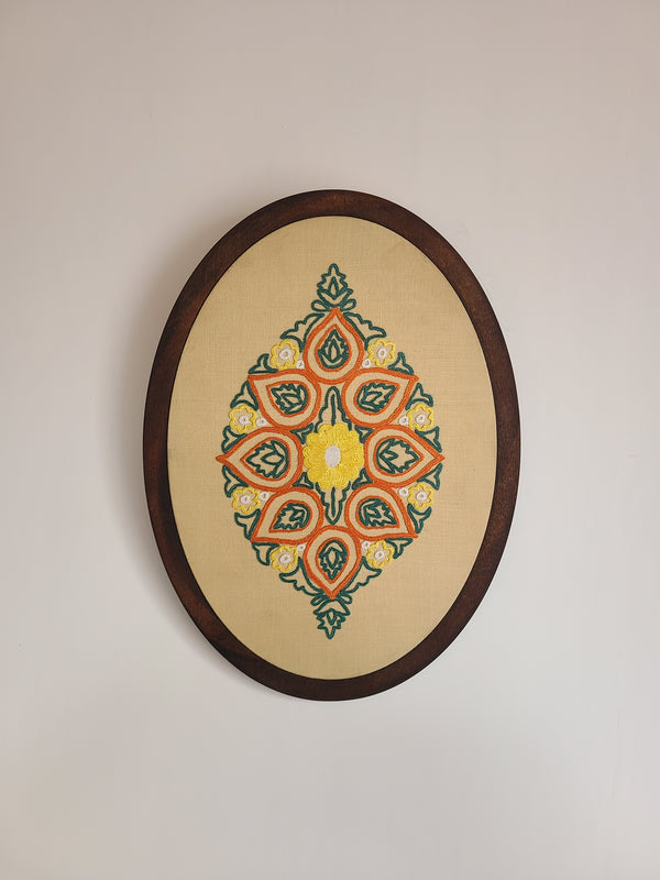 Sod Aari Embroidered Wall Hanging - Beige