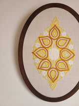 Sod Aari Embroidered Wall Hanging - Off White