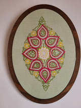 Sod Aari Embroidered Wall Hanging - Tea Green