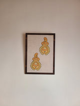 Tasar Aari Embroidered Wall Hanging - Off White