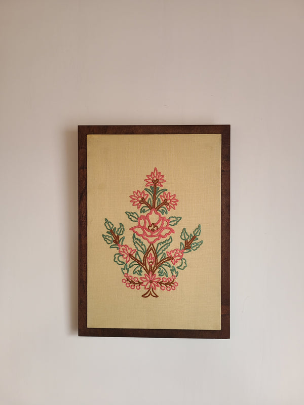 Nar Aari Embroidered Wall Hanging - Beige