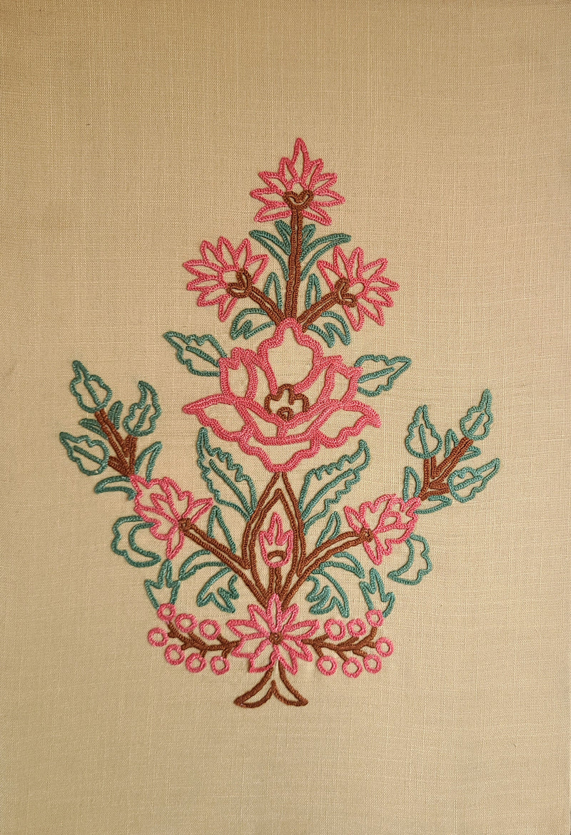 Nar Aari Embroidered Wall Hanging - Beige