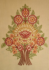 Ach Aari Embroidered Wall Hanging - Beige