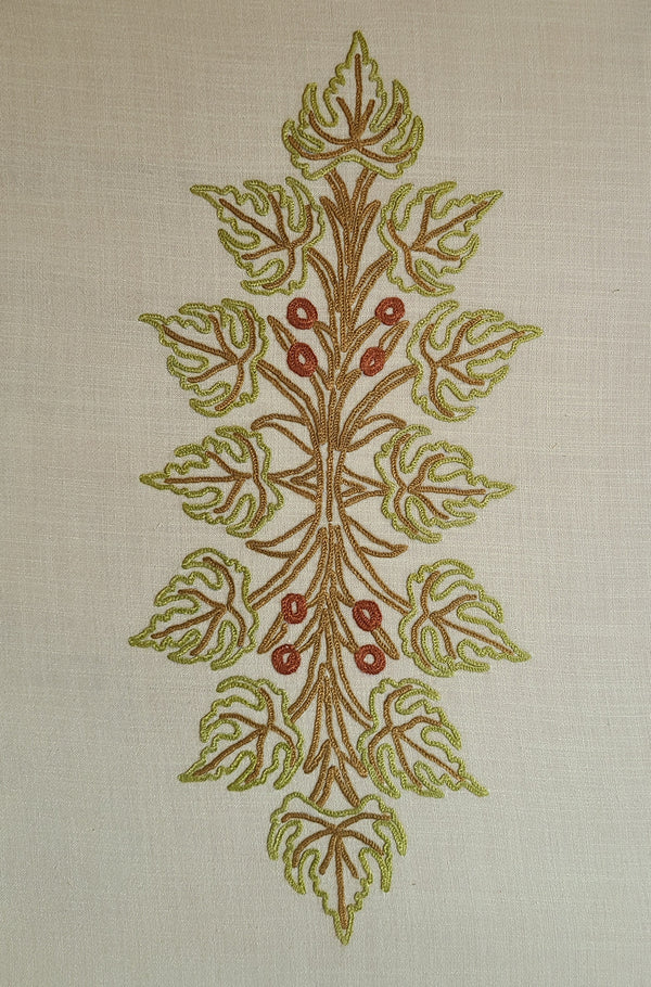 Boni Aari Embroidered Wall Hanging - Tea Green