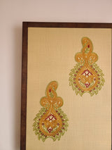 Tasar Aari Embroidered Wall Hanging - Beige