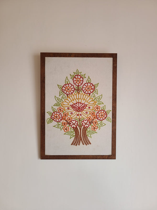 Ach Aari Embroidered Wall Hanging - Off White