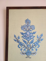 Nar Aari Embroidered Wall Hanging - Tea Green