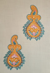 Tasar Aari Embroidered Wall Hanging - Tea Green