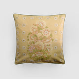 Dast-e-Gul Aari Embroidered Cushion Cover - Beige