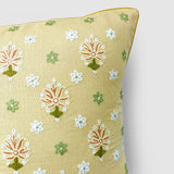 Gul Nilofer Aari Embroidered Cushion Cover - Beige