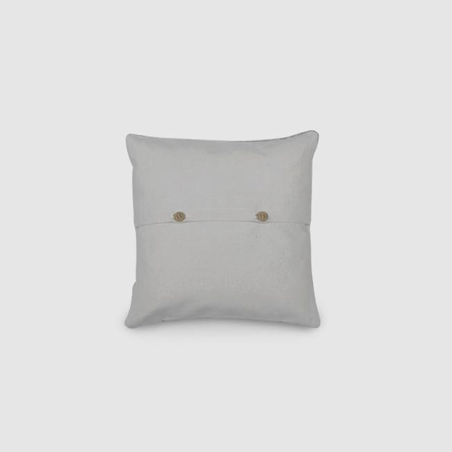 Daisy Chainstitch Embroidered Cushion Cover Buff