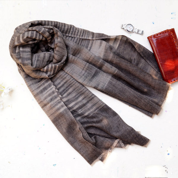 Cedar Ikat Handwoven Pashmina Stole